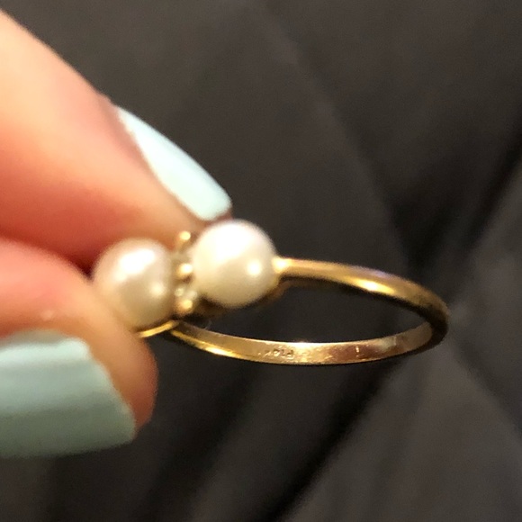 Plumb gold 14K antique ring sz 6 - Picture 2 of 9